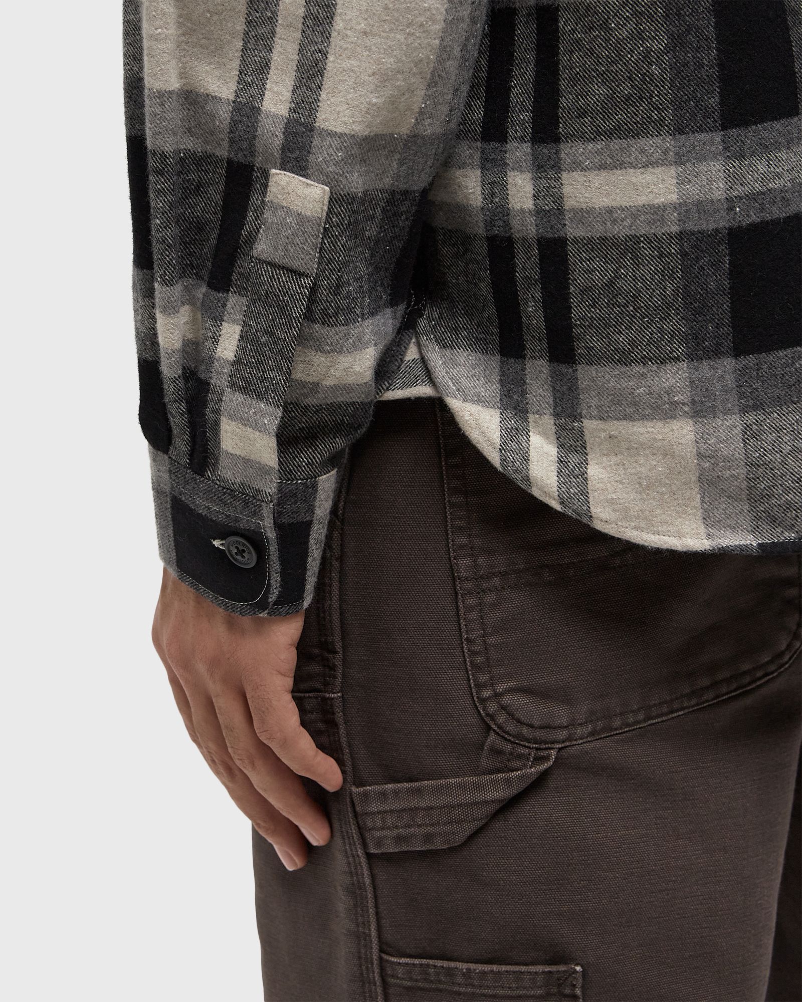 BLACK LABEL - FLANNEL PLAID 2PKT SHIRT