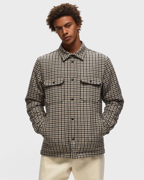 WOOLRICH ALASKAN WOOL CHECK OVERSHIRT Black/Beige - CREAM CHECK