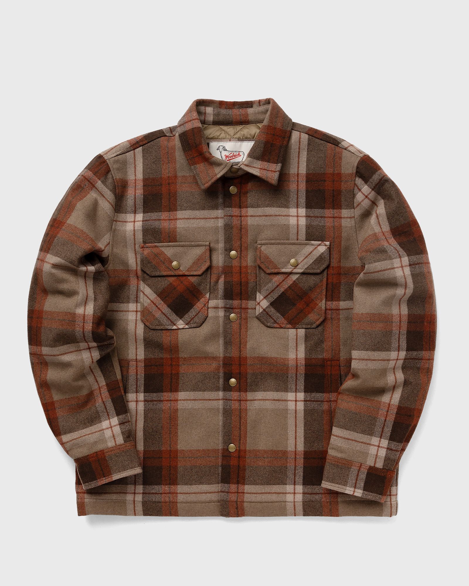 One of these Days - x woolrich flannel overshirt men overshirts brown in größe:xxl