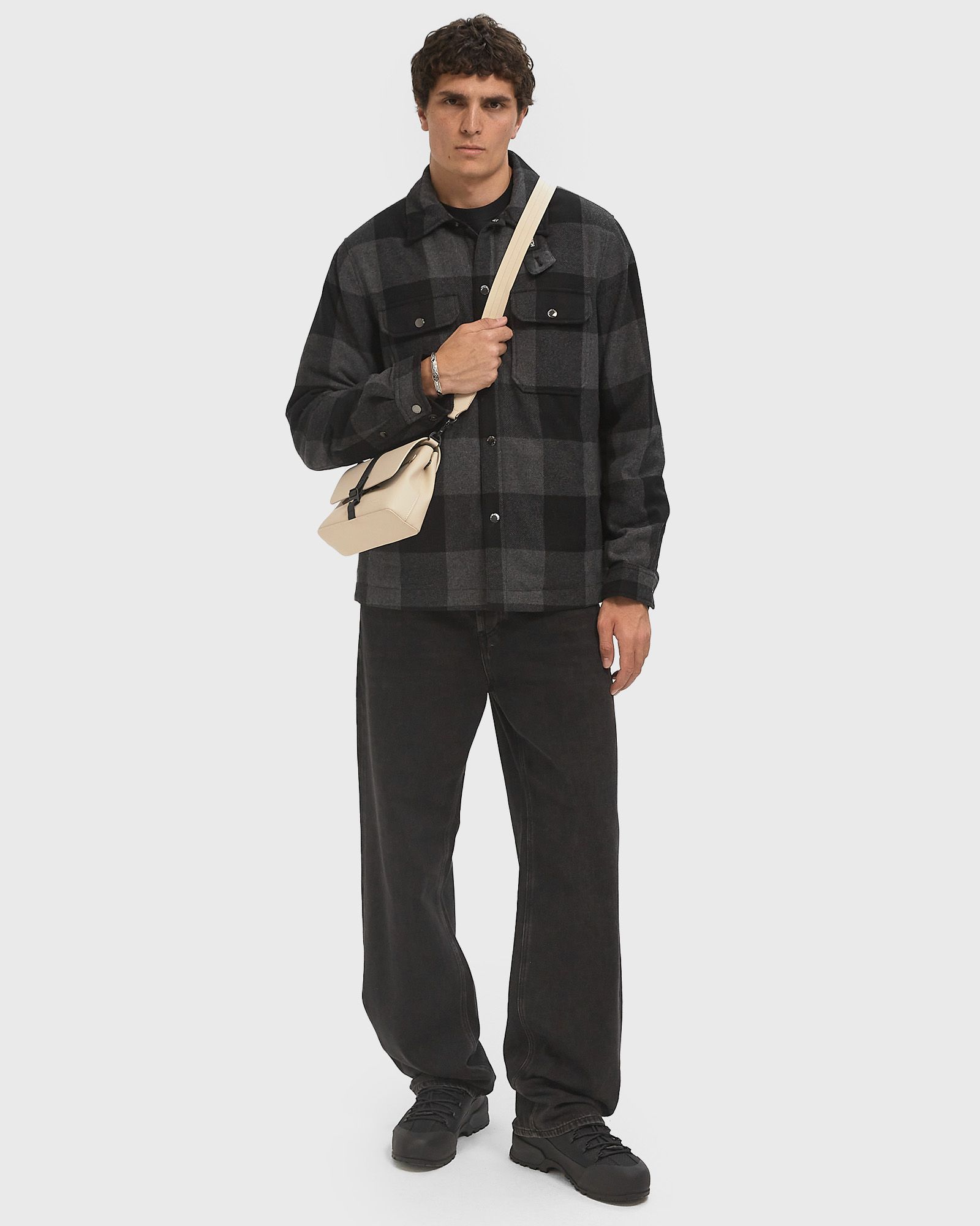 WOOL CHECK ALASKAN SHIRT JACKET