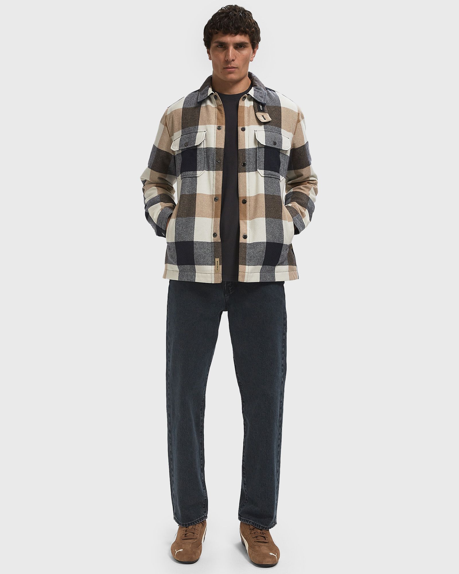WOOL CHECK ALASKAN SHIRT JACKET