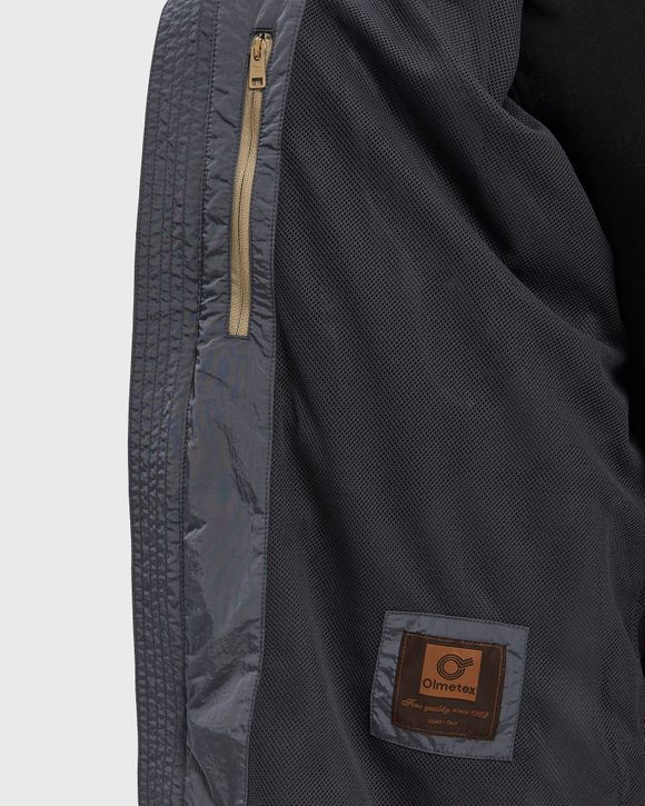 SHINY NYLON HOODED JACKET