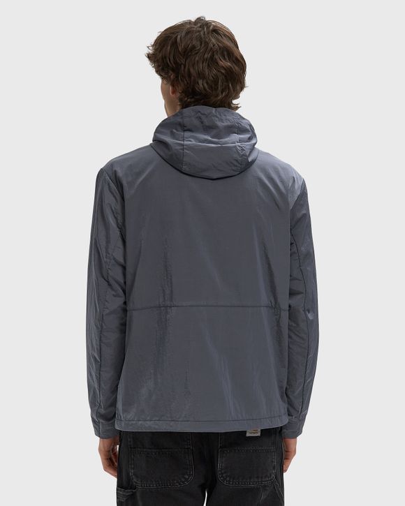 SHINY NYLON HOODED JACKET