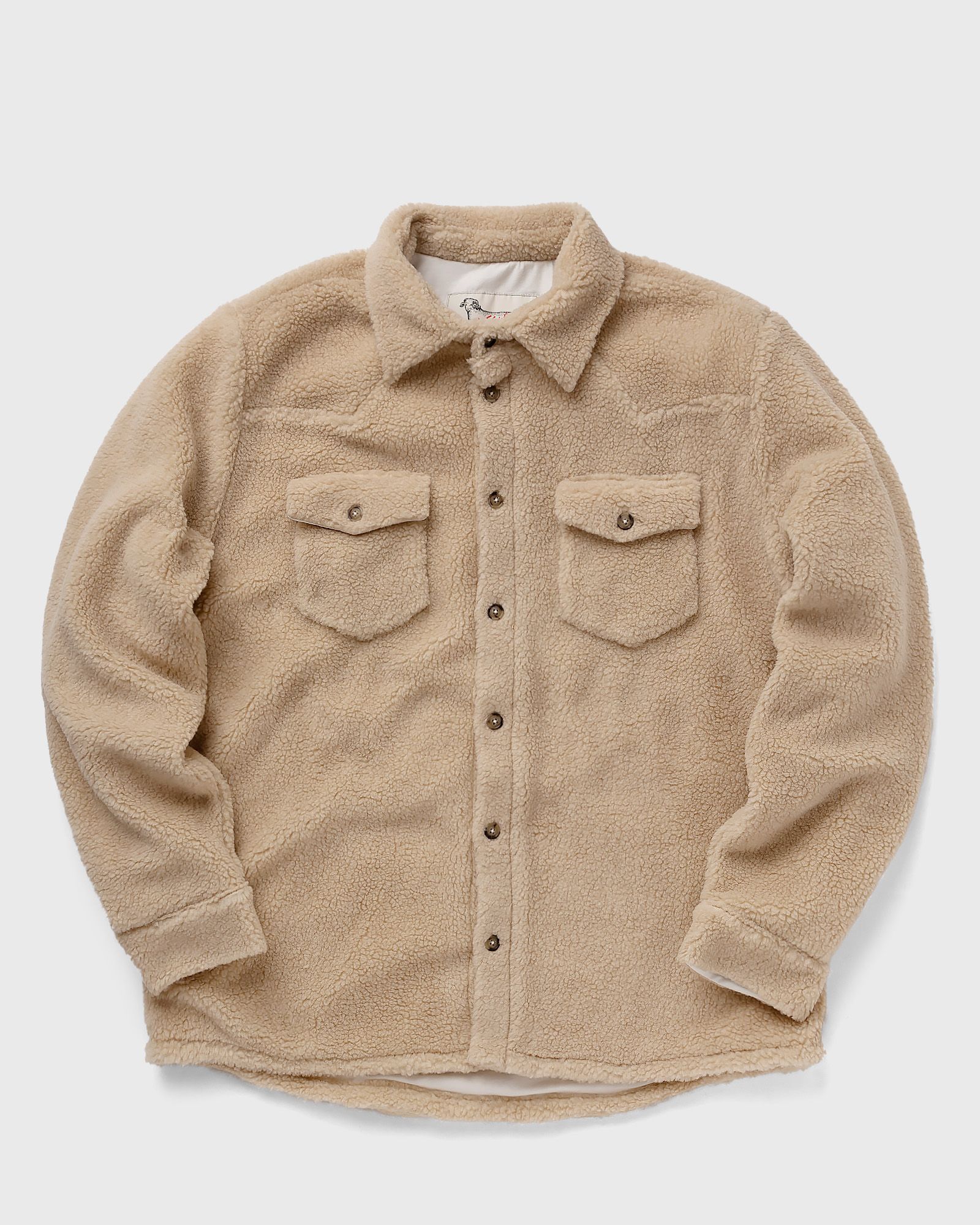 One of these Days - x woolrich sherpa shirt men overshirts beige in größe:xxl