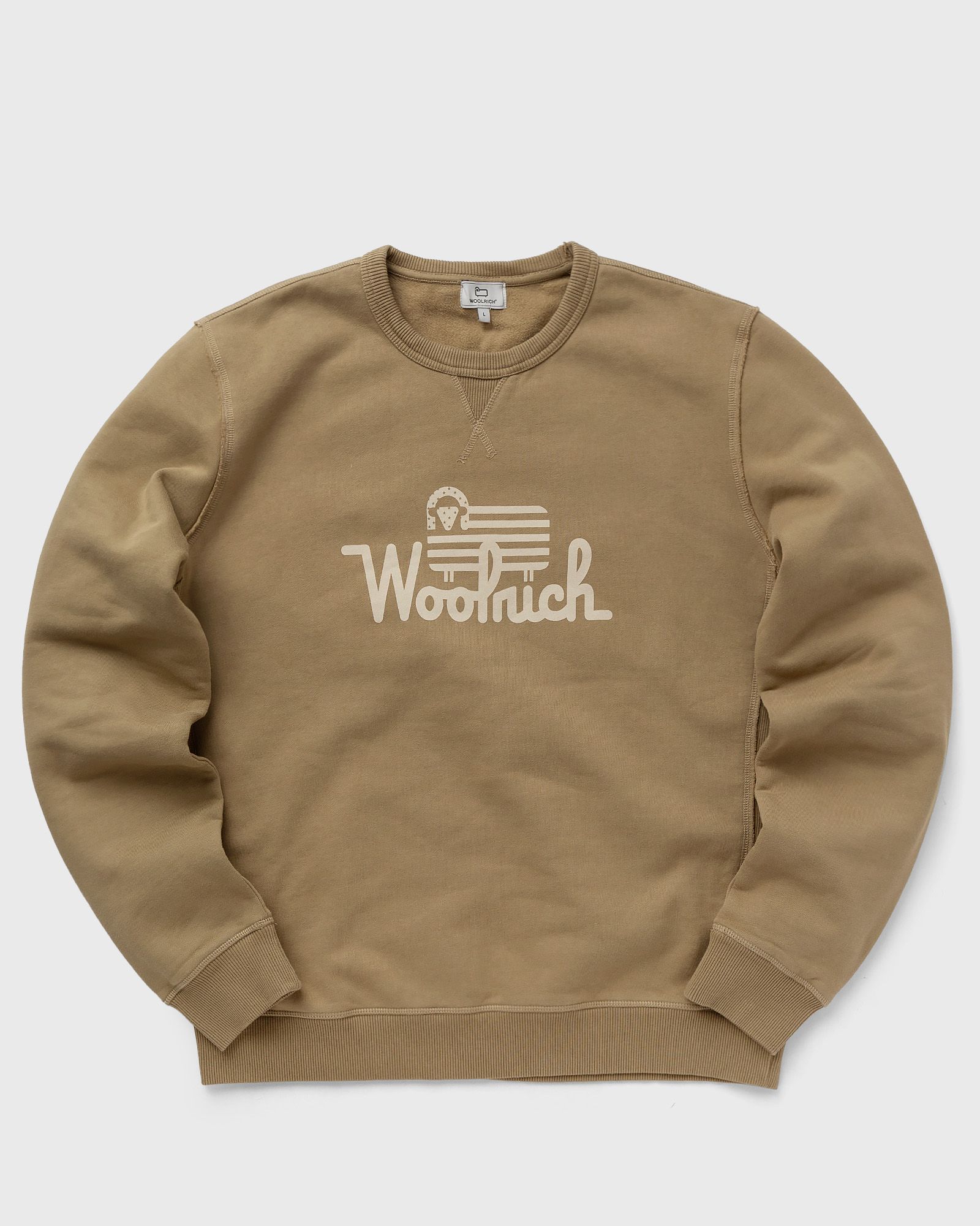 WOOLRICH - organic cotton sweatshirt men sweatshirts brown in größe:l