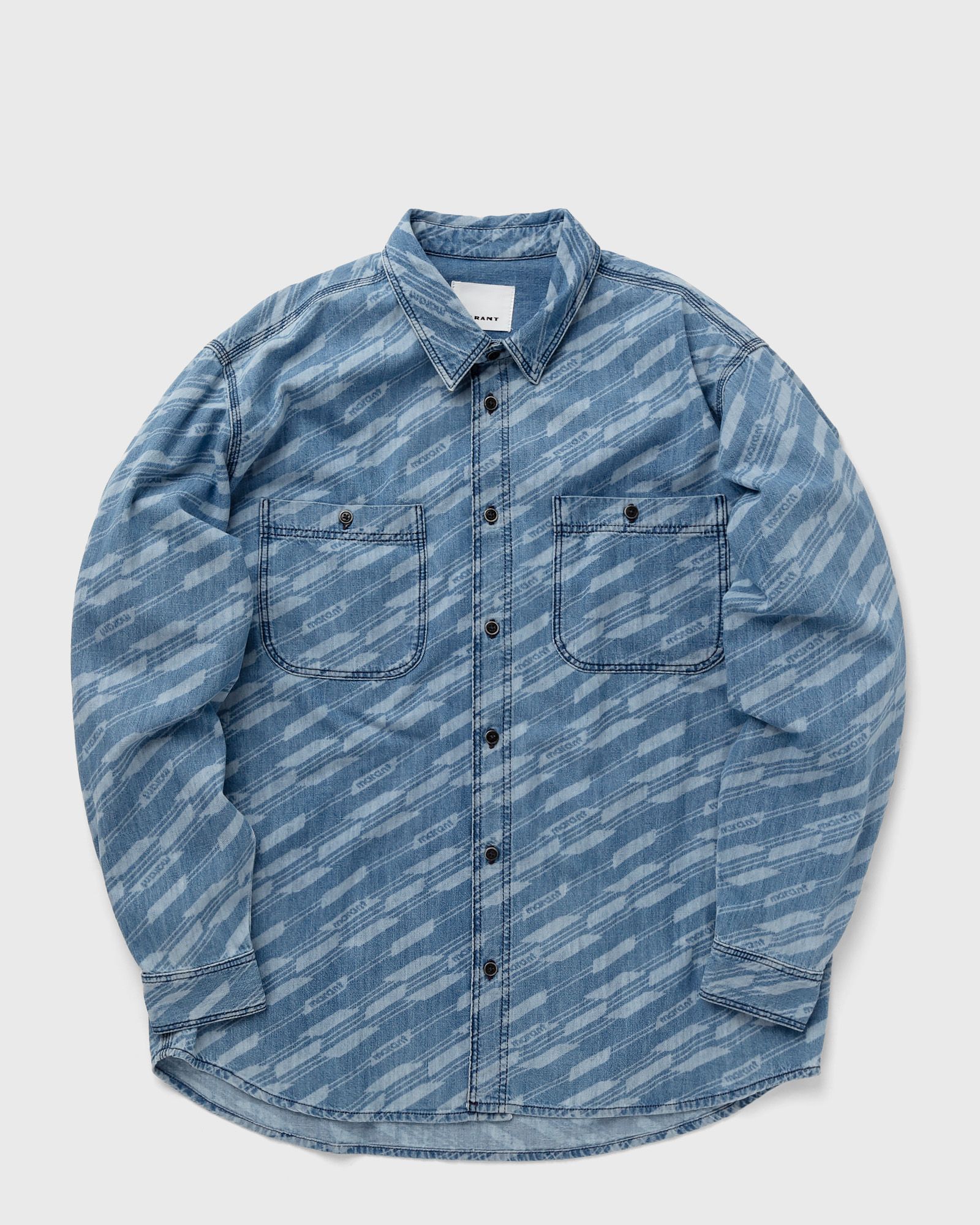 Marant - bhelyn shirt men longsleeves blue in größe:xl