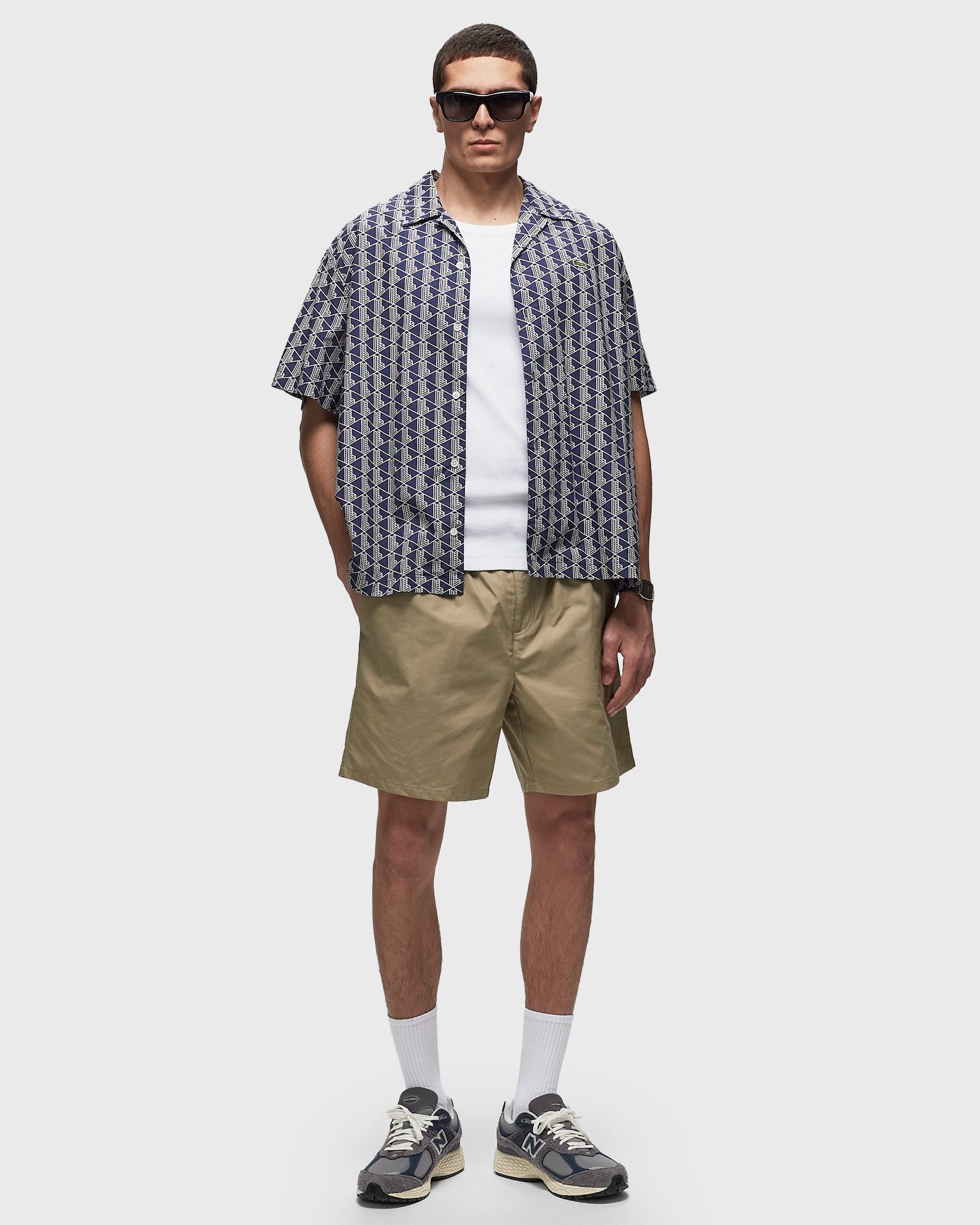 SHORT SLEEVED MONOGRAM PRINT SHIRT