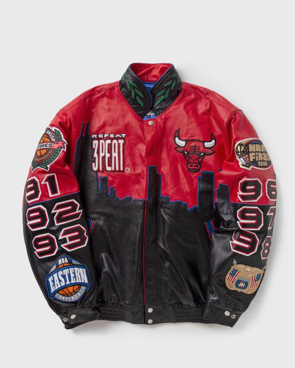 Red Chicago Bulls Jeff Hamilton Leather Jacket - Maker of Jacket