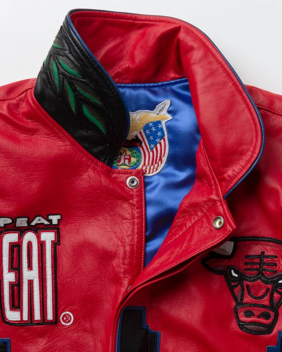 Three Peat Repeat Jeff NBA Finals Chicago Bulls Jacket