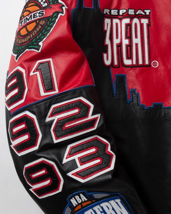 Jeff Hamilton Bulls 3peat Leather Jacket - Black