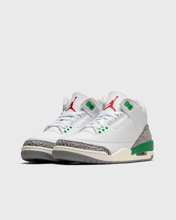 WMNS AIR JORDAN 3 RETRO 'Lucky Green' - WHITE/VARSITY RED-LUCKY GREEN