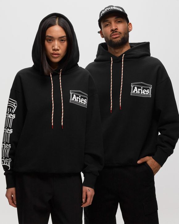 Aries Arise Column Hoodie Black - BLACK