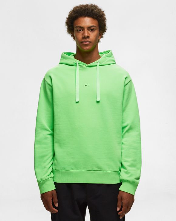 A.P.C. hoodie larry fluo Green VERT FLUO