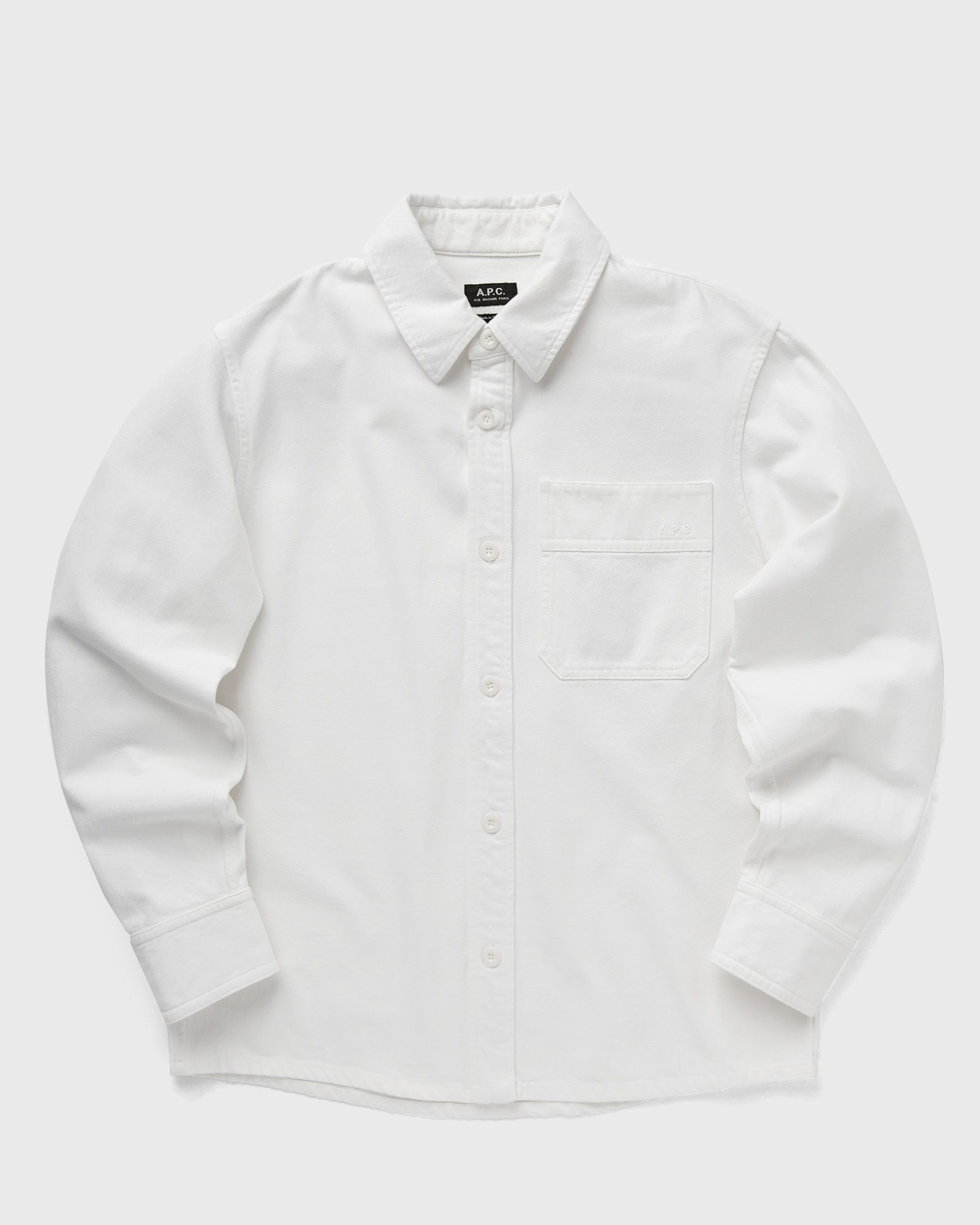 A.P.C. - basile brodee poitrine overshirt men longsleeves white in größe:l