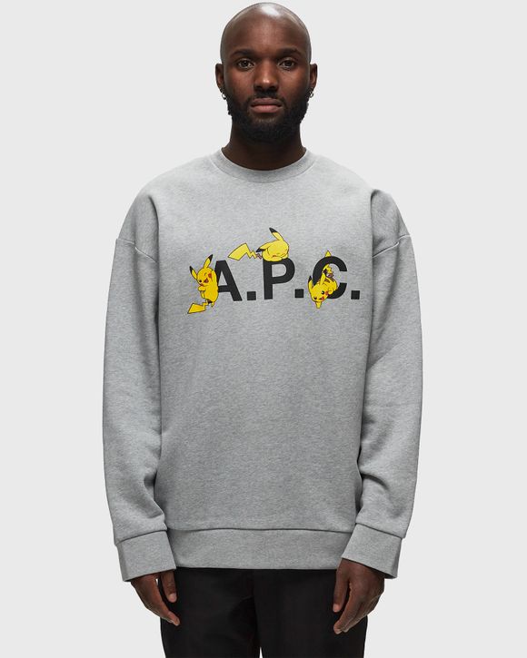 A.P.C. sweat pok mon pikachu H Grey PLB GRIS CLAIR CHINE