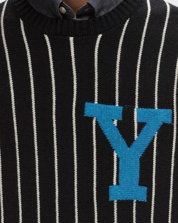 Les Deux Yale Y Pinstripe Knit Black BLACK