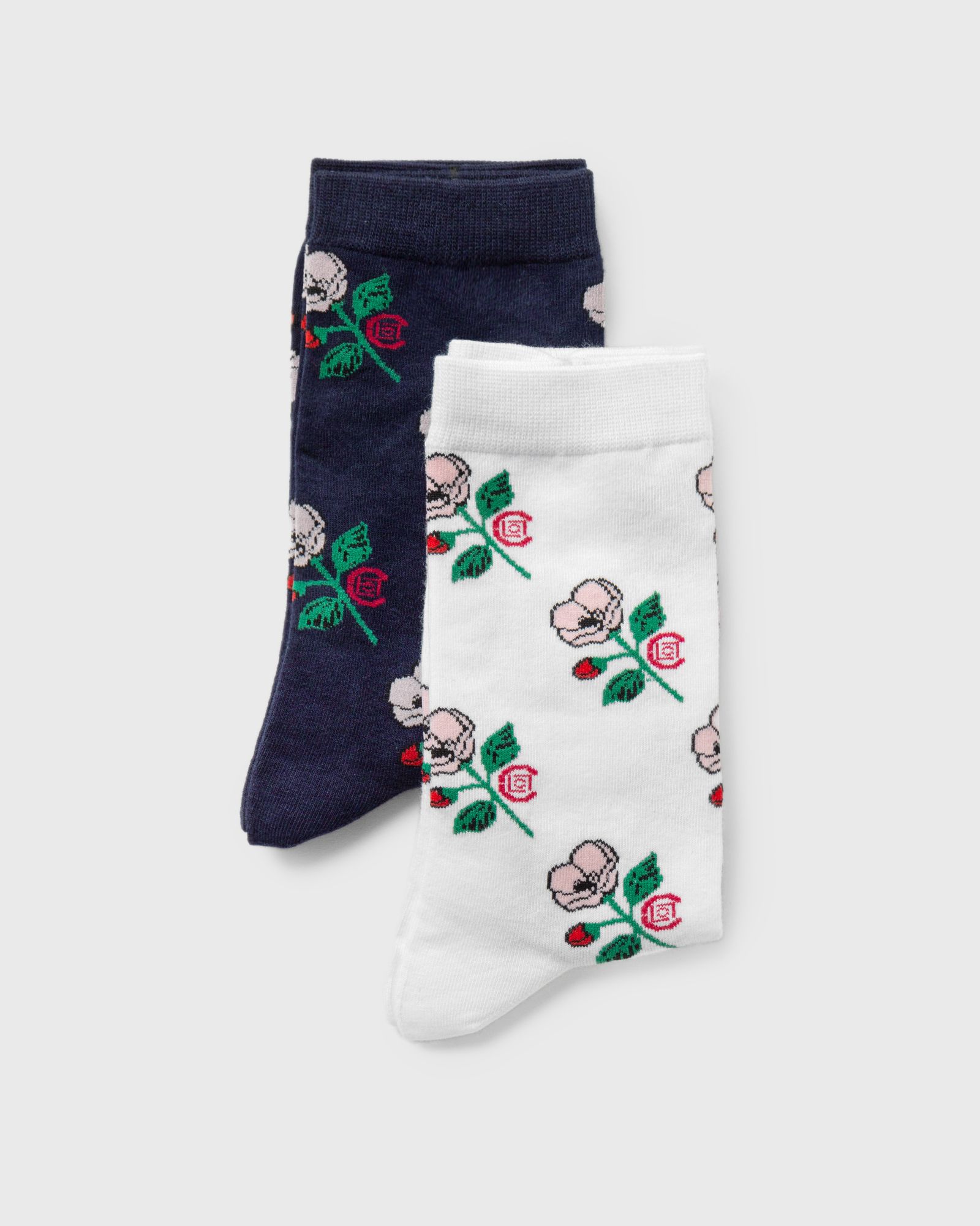 HAWAIIAN FLOWERS PATTERN SOCKS (2 PAIRS SET)