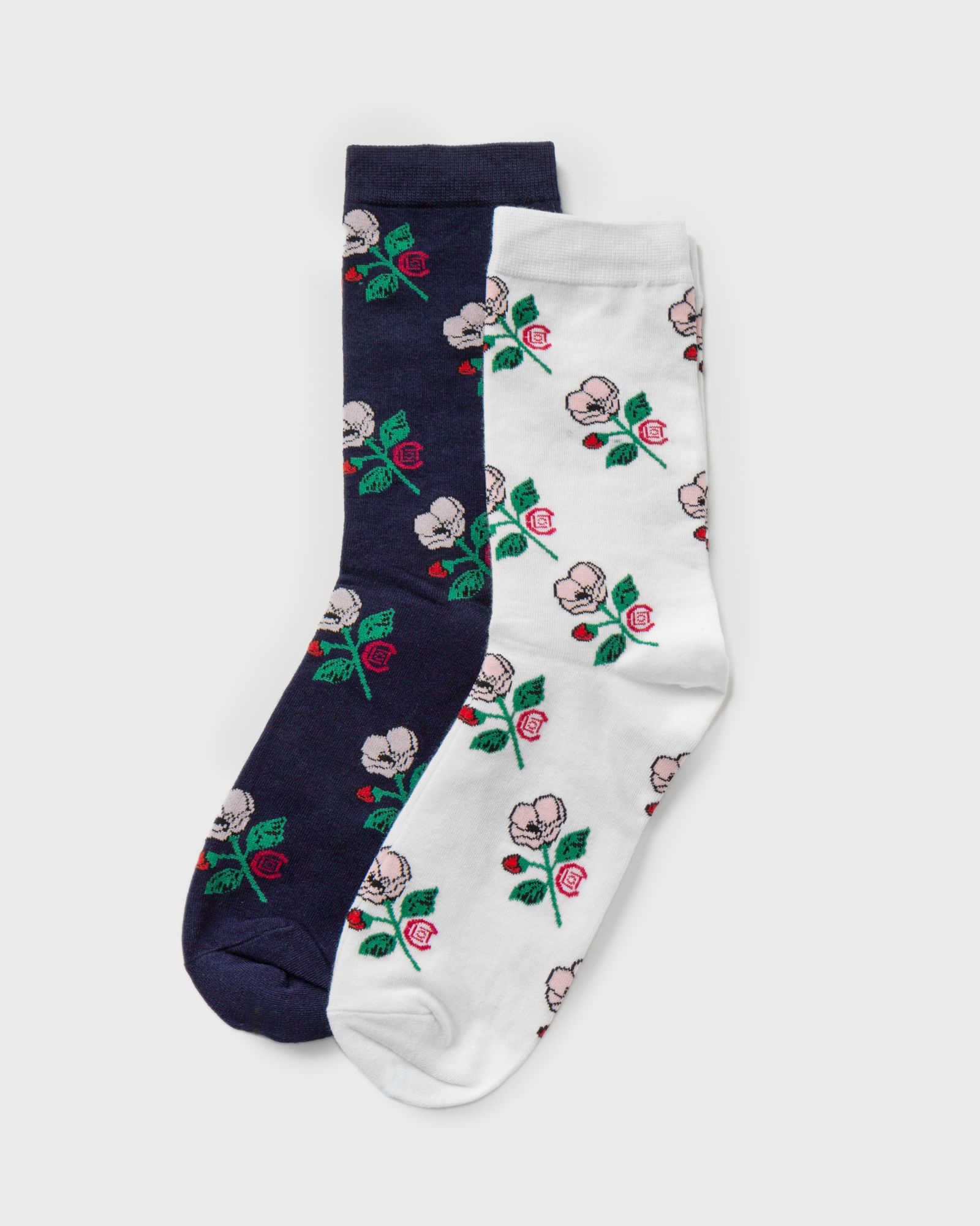 HAWAIIAN FLOWERS PATTERN SOCKS (2 PAIRS SET)