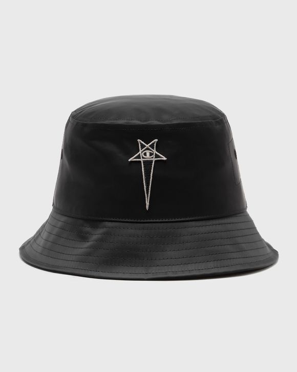 Rick Owens: Black Champion Edition Gilligan Bucket Hat | SSENSE