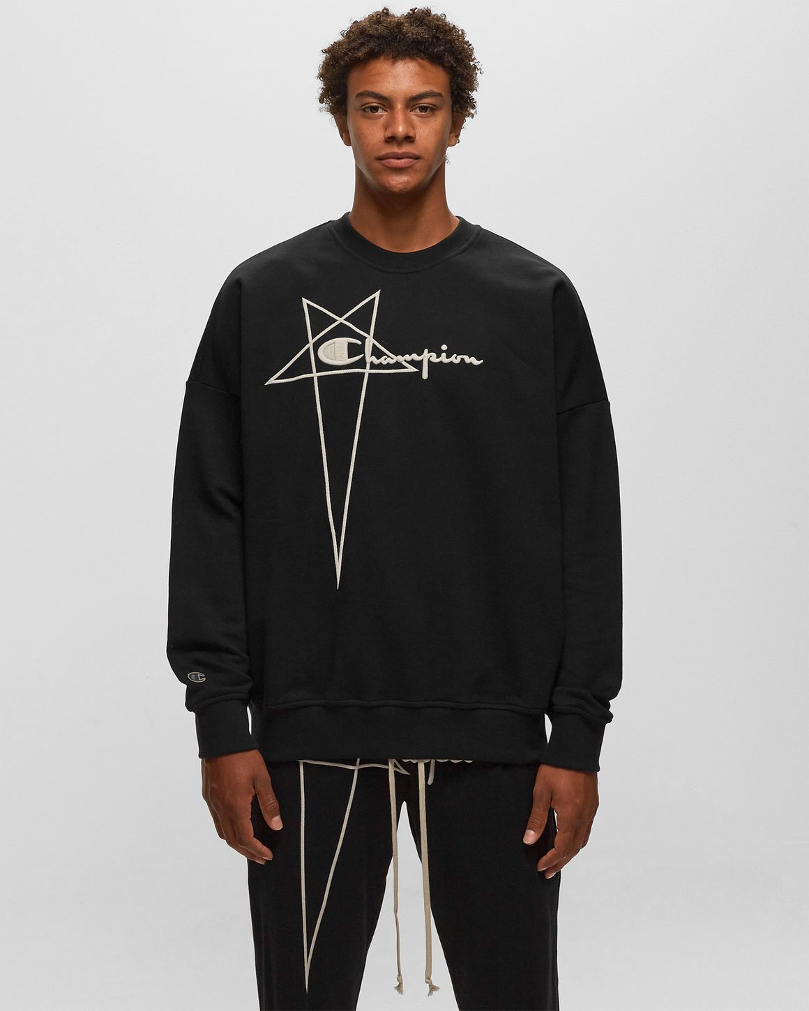 Rick Owens x Champion PULLOVER SWEAT Black | BSTN Store