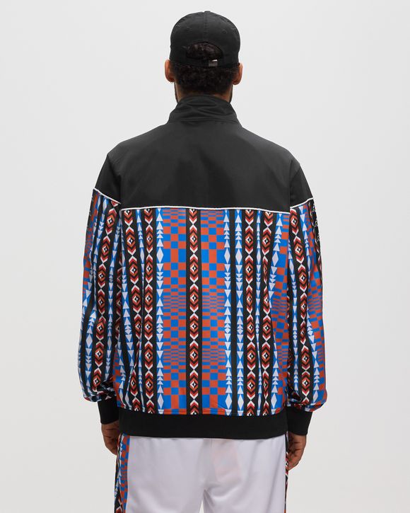 AOP FOLK KAPPA TRACK JACKET - BLACK MULTICOLOR