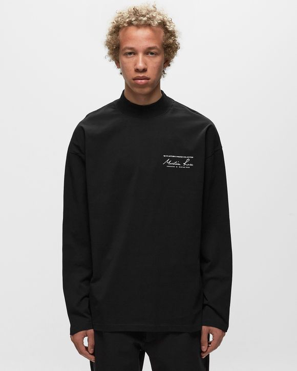 Martine Rose FUNNEL NECK TEE Black - BLACK