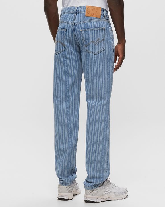 Martine Rose STRAIGHT LEG JEANS Blue - BLUE PINSTRIPE