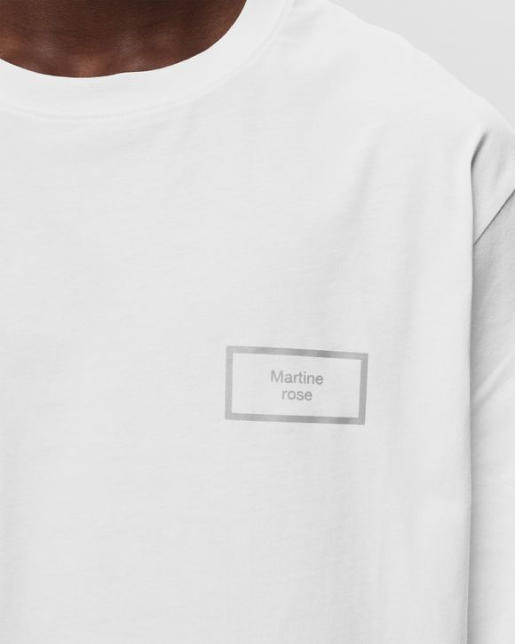 Tシャツ・カットソー MARTINE ROSE Men T-shirt White CMRSS24603 WHBOLO Martine Rose Classic Box Logo Tee 'White' – Limited Edt