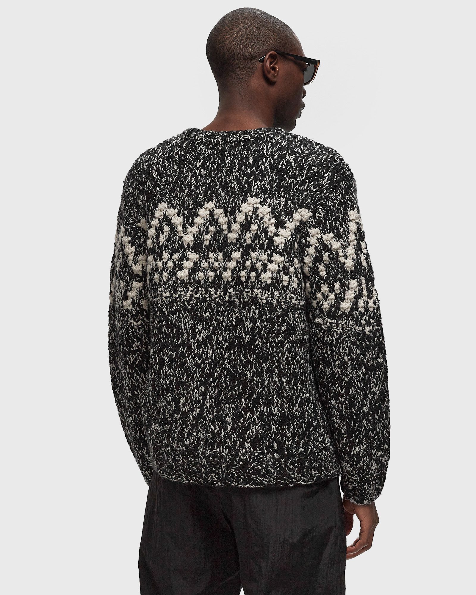 BLACK LABEL - HAND KNIT MOTIF CREW