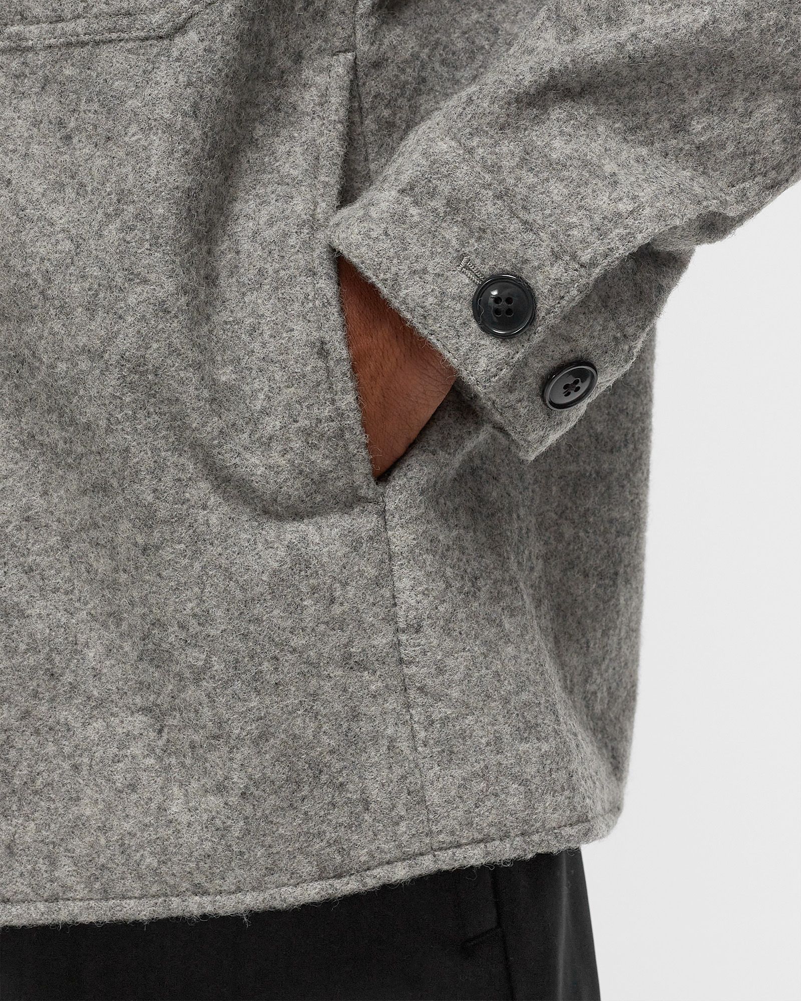 BLACK LABEL - REFLECTIVE CROPPED SHIRT JACKET