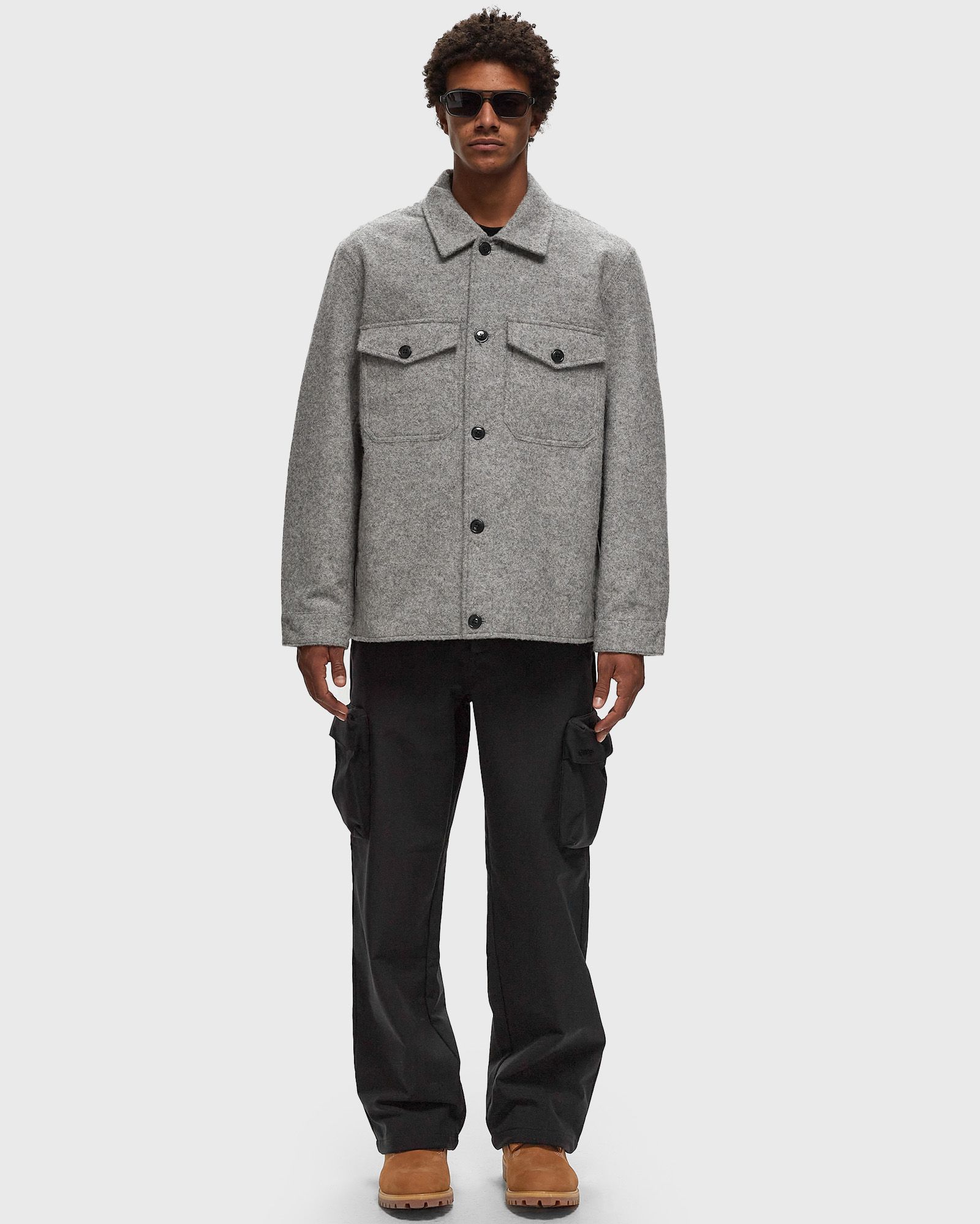 BLACK LABEL - REFLECTIVE CROPPED SHIRT JACKET