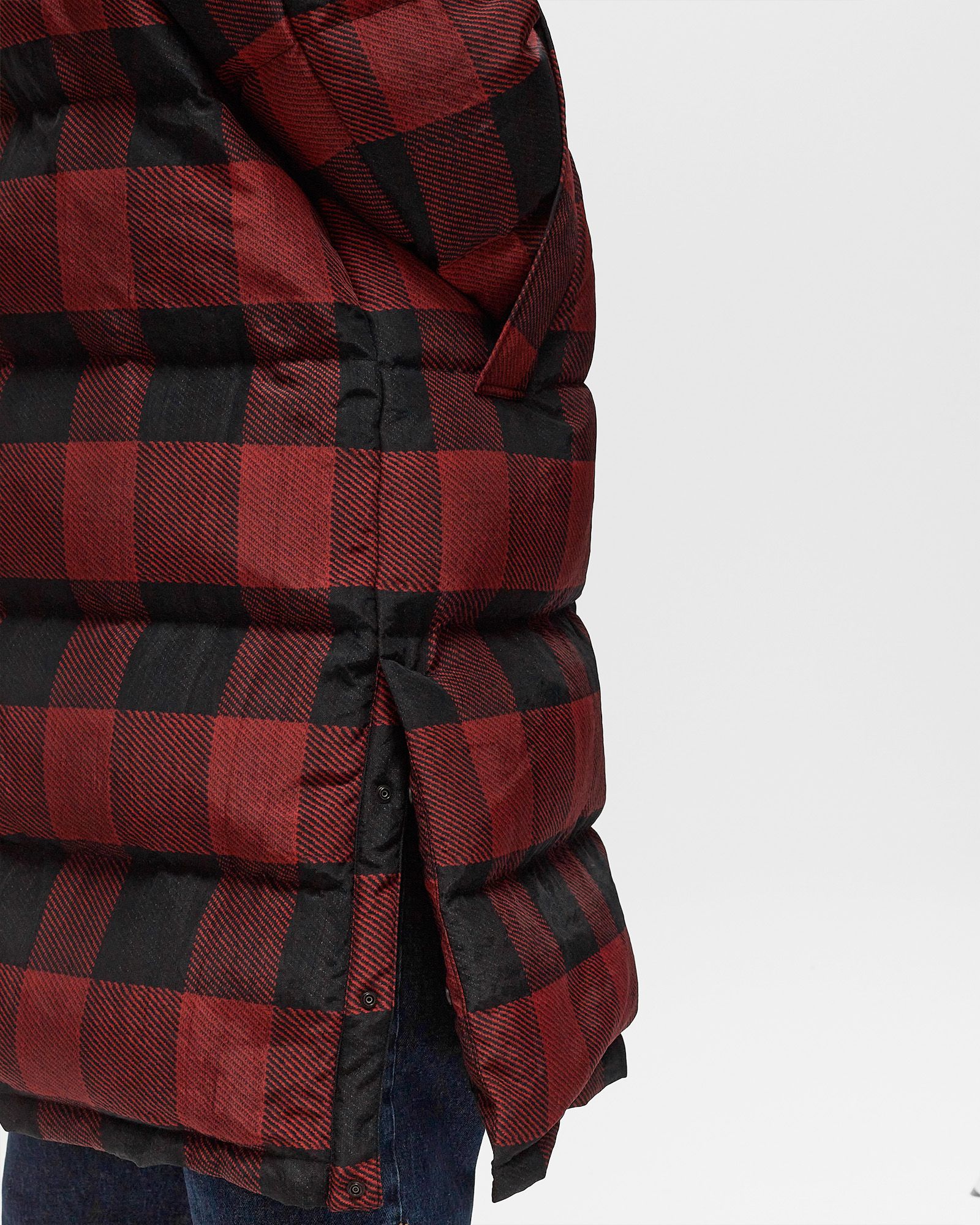 BLACK LABEL - BUFFALO CHECK LONG PARKA