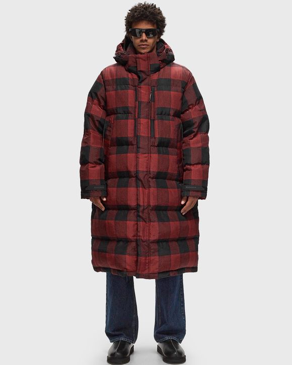 WOOLRICH BLACK LABEL BUFFALO CHECK LONG PARKA Red BSTN Store