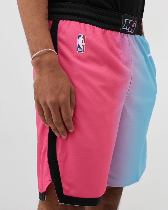 Nike Miami Heat City Edition 2020 NBA Swingman Shorts Red - LASER  FUCHSIA/BLUE GALE/BLACK