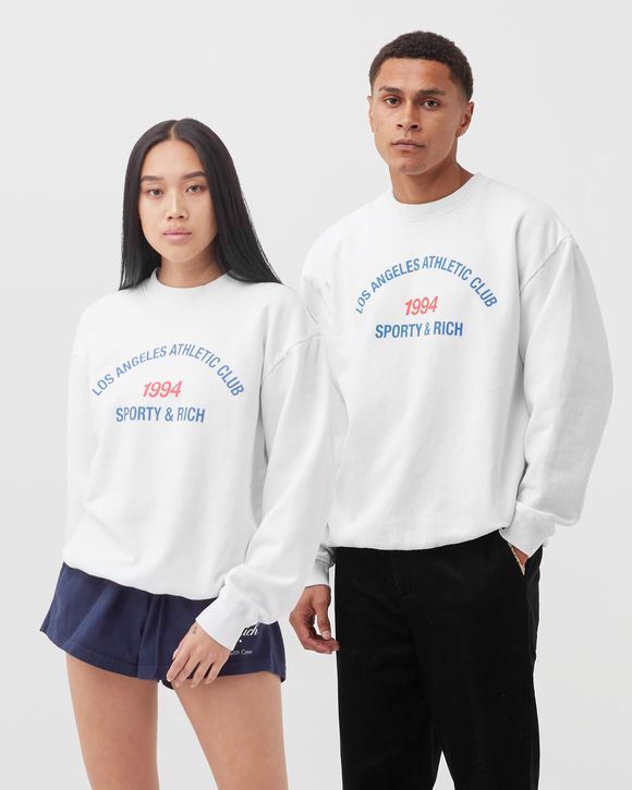 ★Sporty & Rich★ La Athletic Club Sweatshirt Mellot White C Sporty & Rich LA Athletic Club Crewneck Sweatshirt White