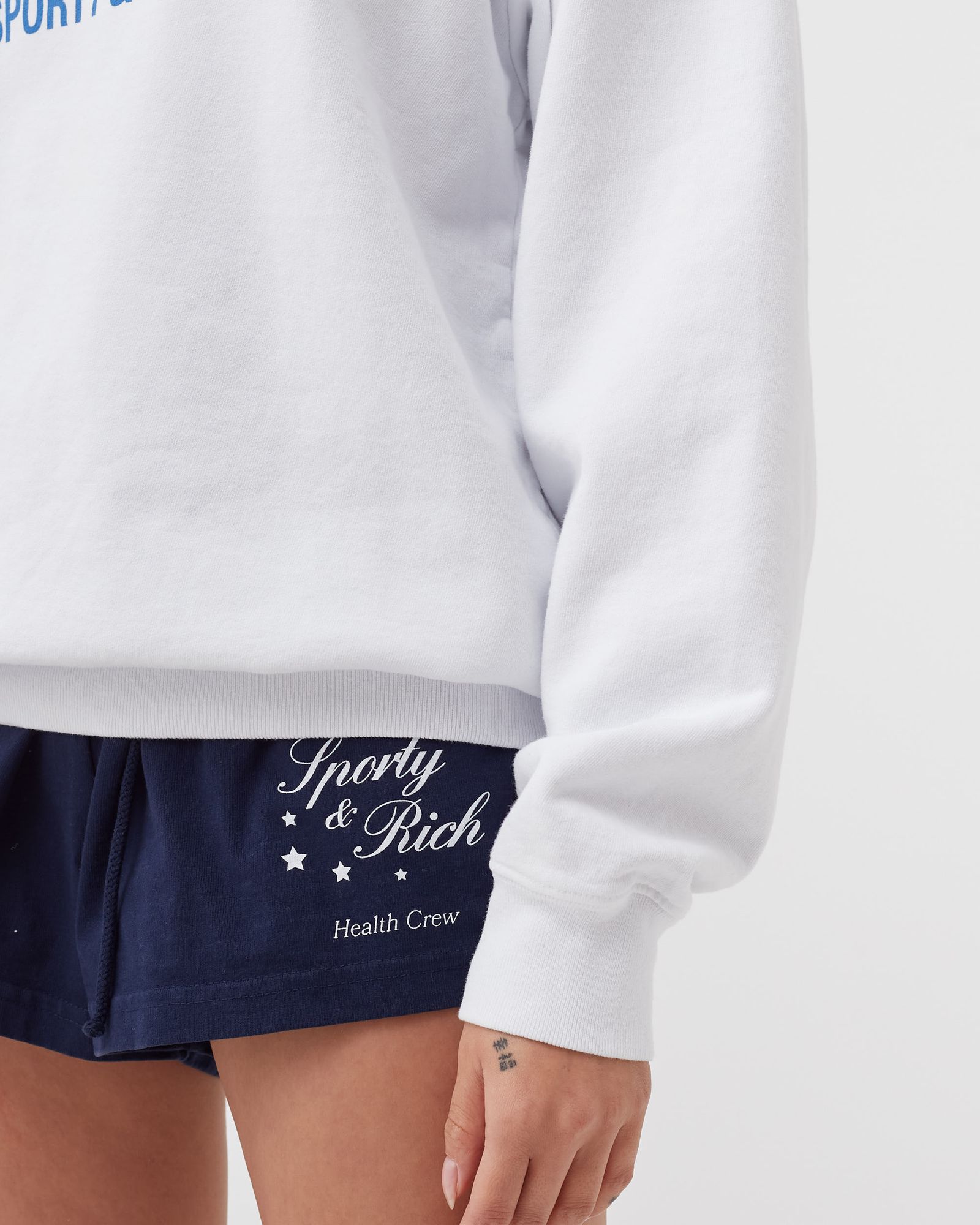 Sporty & Rich LA Athletic Club Crewneck Sweatshirt White