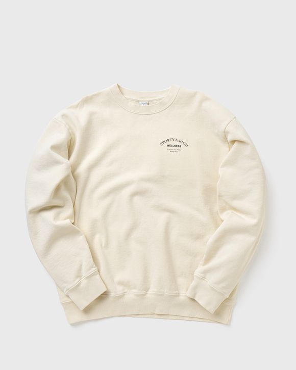 Sporty & Rich Wellness Studio Crewneck White - CREAM/BLACK