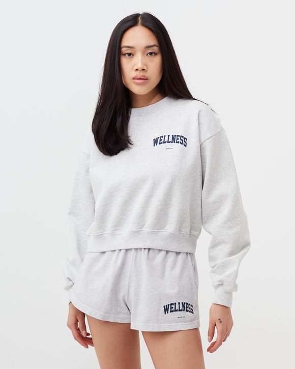 Sporty u0026 Rich Wellness Ivy Cropped Crewneck Grey | BSTN Store