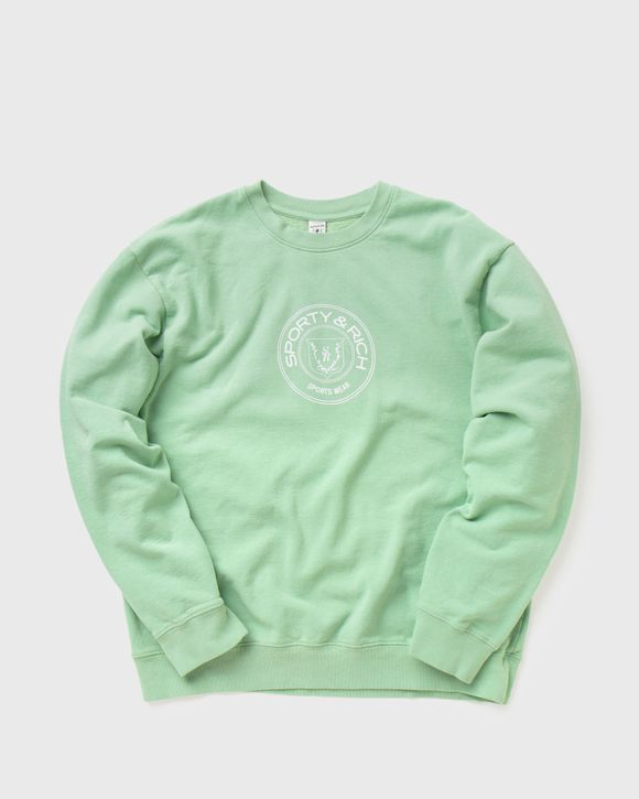 Sporty & Rich Monaco Crewneck Green - SAGE/WHITE