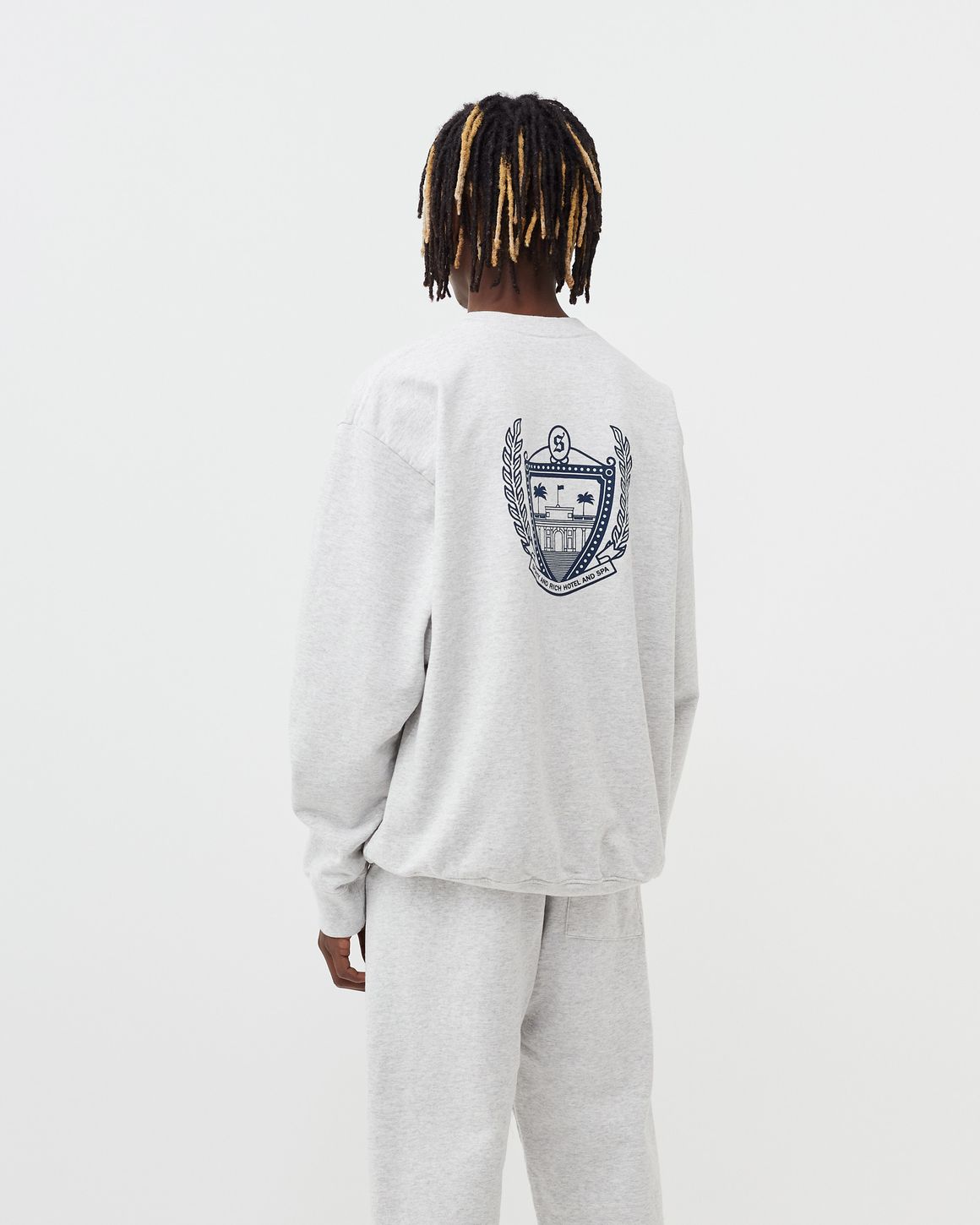 スウェット・トレーナー Sporty & Rich Beverly Hills Man to Man Heather Gray CR456HG Sporty & Rich Beverly Hills Crewneck Grey | BSTN Store