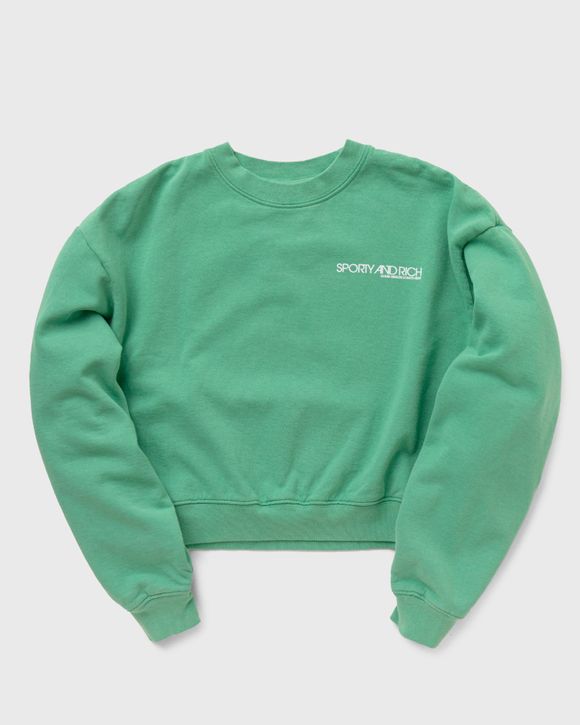 Sporty & Rich Disco Cropped Crewneck Green | BSTN Store