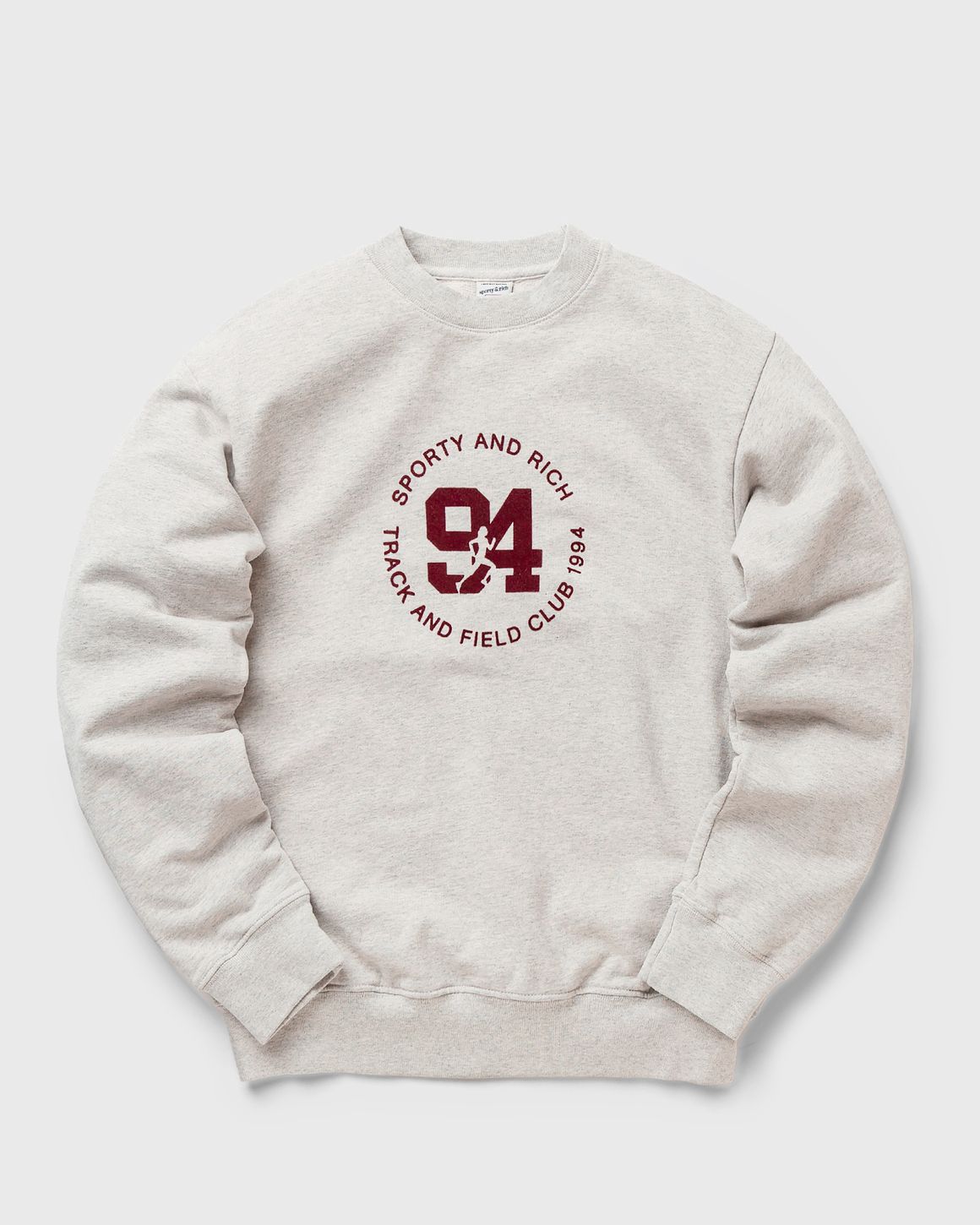 ★送料・関税込★SPORTY&RICH★TRACK&FIELD FLOCKED SWEATSHIRT Sporty & Rich 94 Track & Field Flocked Crewneck White | BSTN