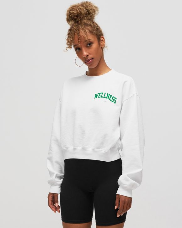 Sporty & Rich Wellness Ivy Cropped Crewneck White - white