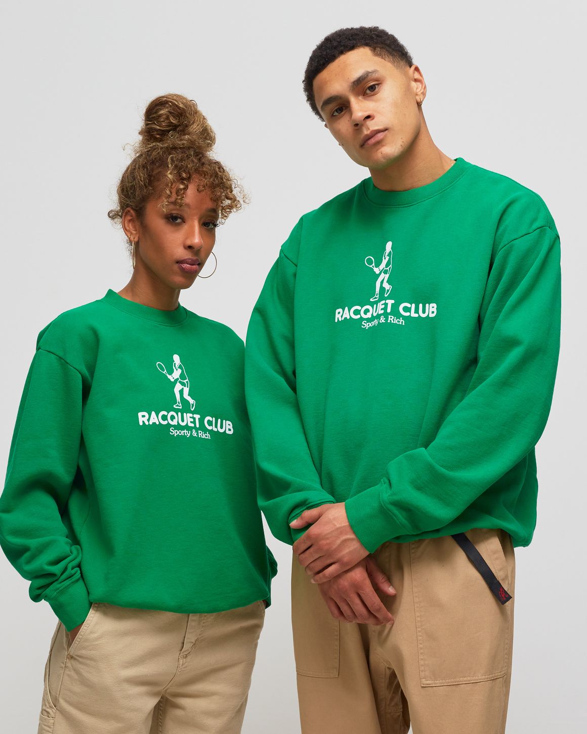 スウェット・トレーナー Sporty & Rich Racket Club Man to Man Grass CR654GS CR654GSFW eyJidWNrZXQiOiJic3RuLWltYWdlLX