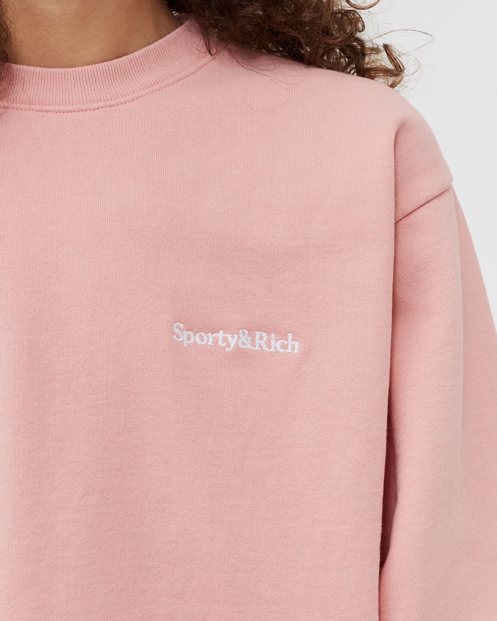 Serif Embroidered Crewneck