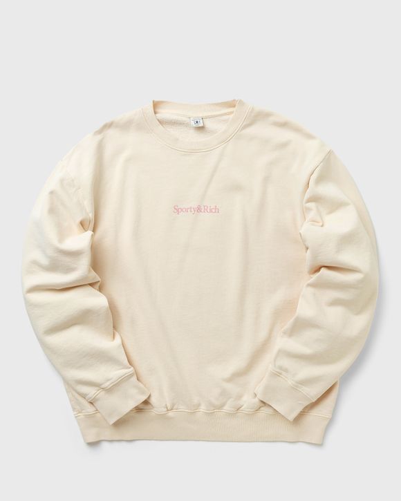 ★Sporty & Rich★ New Health Sweatshirt Cream Rose CR633CR C Sporty & Rich New Health Crewneck White | BSTN Store
