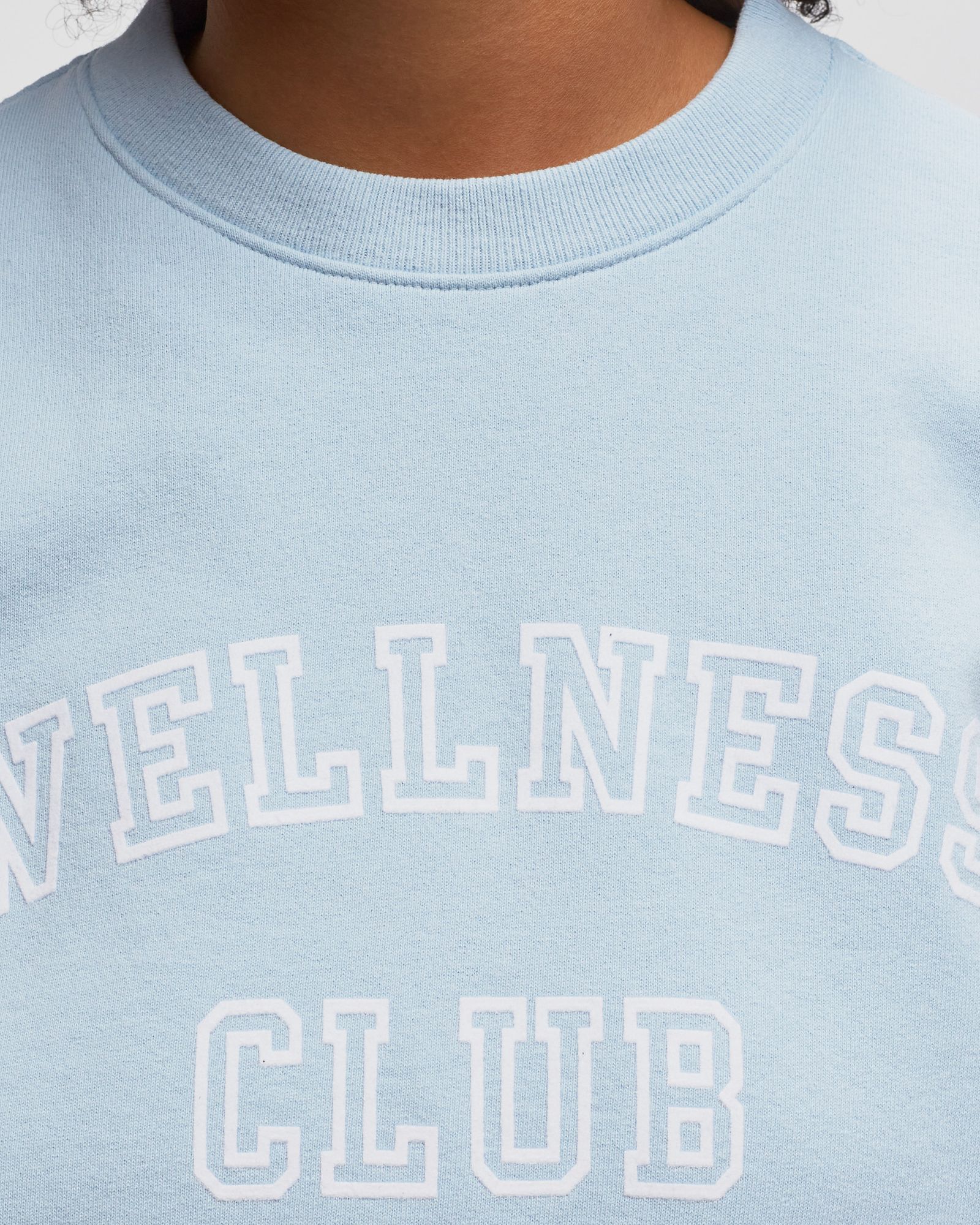 Wellness Club Flocked Crewneck