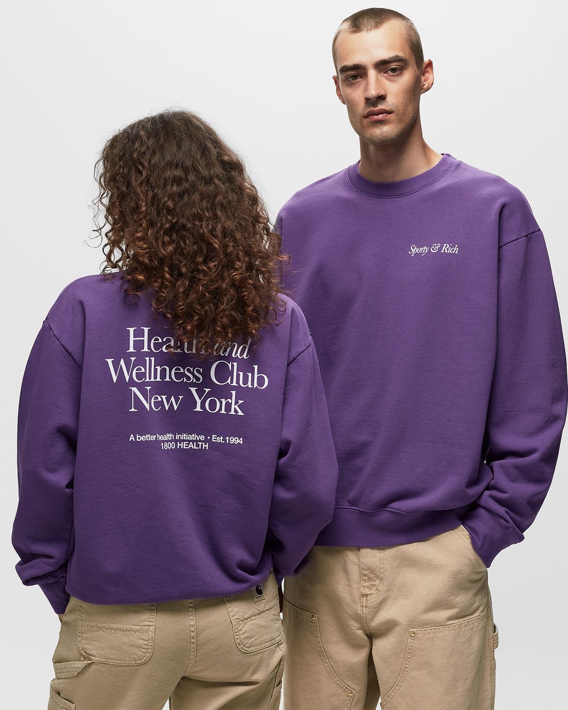Sporty & Rich HWCNY CREWNECK Purple | BSTN Store