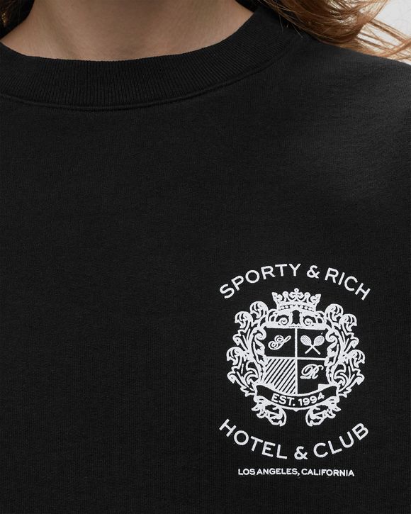 sporty and rich black sweatshirt