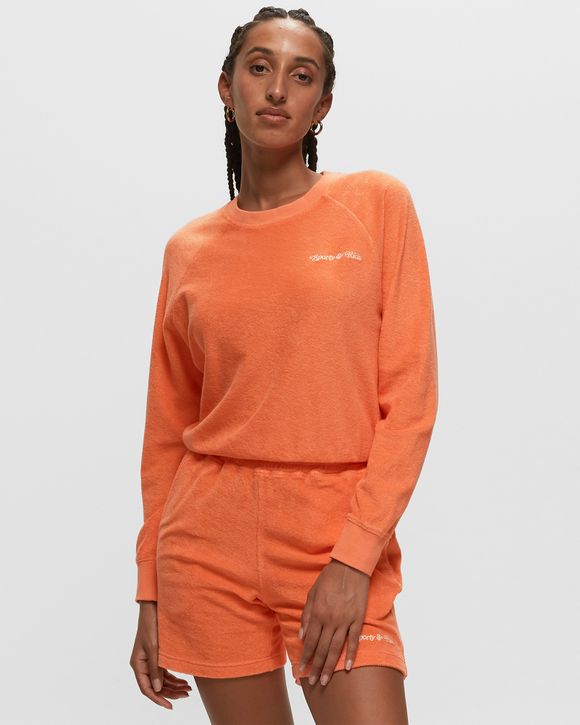 Nike crop retro terry discount towelling crop sweatshirt in orange